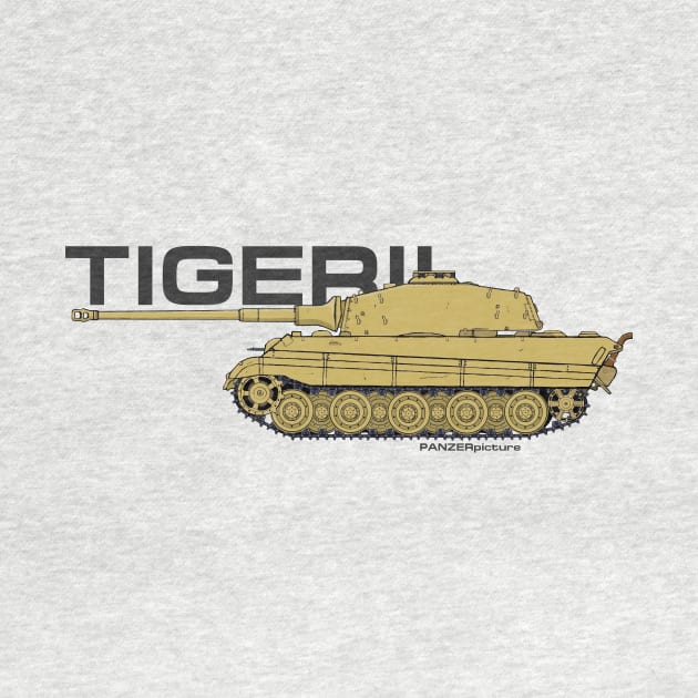 Tiger II T-shirt by Panzerpicture